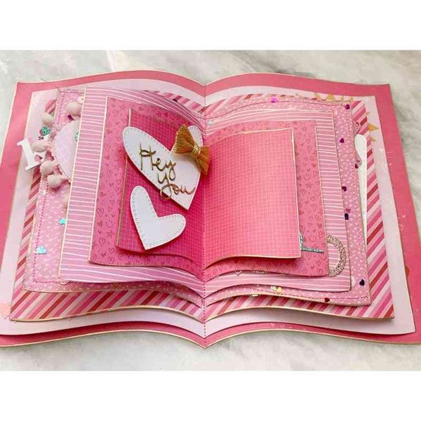 Большие резки умирают простые книги Scrapbook Cardmaking Papercraft Сюрприз творение умирает DIY трафарет 210702