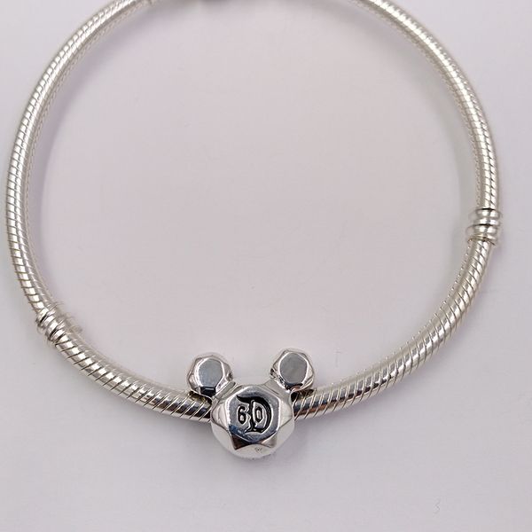 925 Sterling Silver Valentines Jewelry Pandora disordinata 60 ° anniversario Miky Mouse Charm Braccialetti Donne Bracciali Cute Collane Collane Catena perlina Art per bambini Bangle stile fai da te