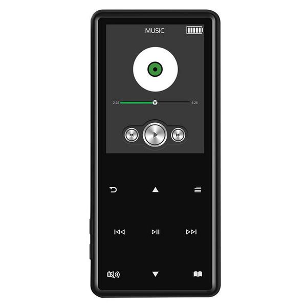 

& mp4 players -bluetooth portable media music player 2.4 inch press screen key hifi play video rom 16gb black metal