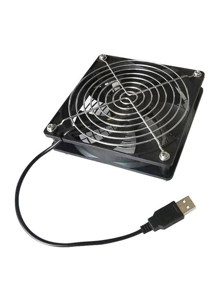 

fans & coolings 5v usb router cooling fan diy tv box ball sleeve cooler with protective net deskcomputer