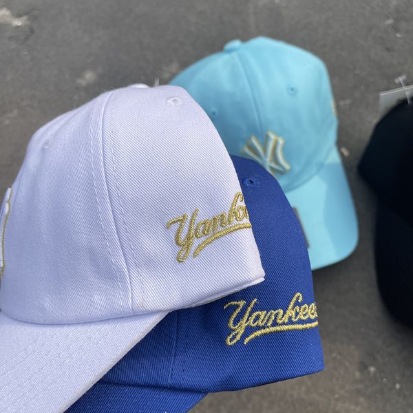 

cap with binding letters, personalized side embroidery, harajuku baseball cap, men's and women's street, Black;white