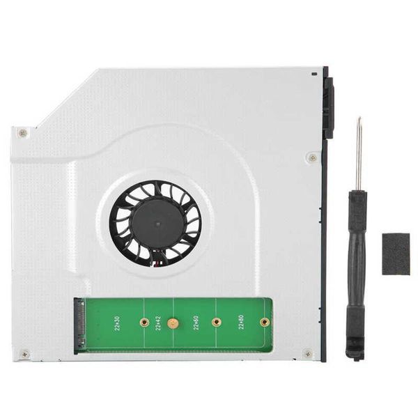 

lapbattery notebook hard drive bay built-in cooling fan for optical m.2 ngff ssd stand power charger pads