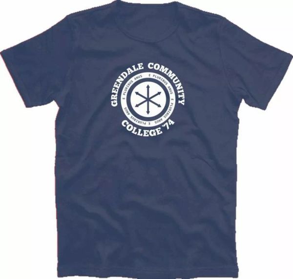 

famous movie-greendale college ii shirt t-shirt s-xxxl, White;black