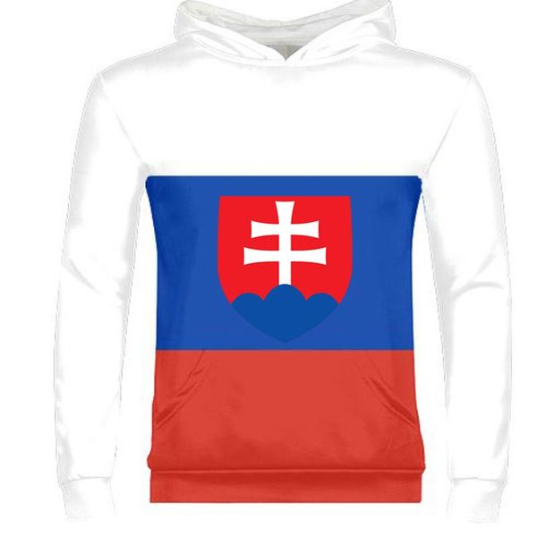 

men's hoodies & sweatshirts slovakia male custom name number po svk zipper sweatshirt nation flag slovensko country slovak republic col, Black