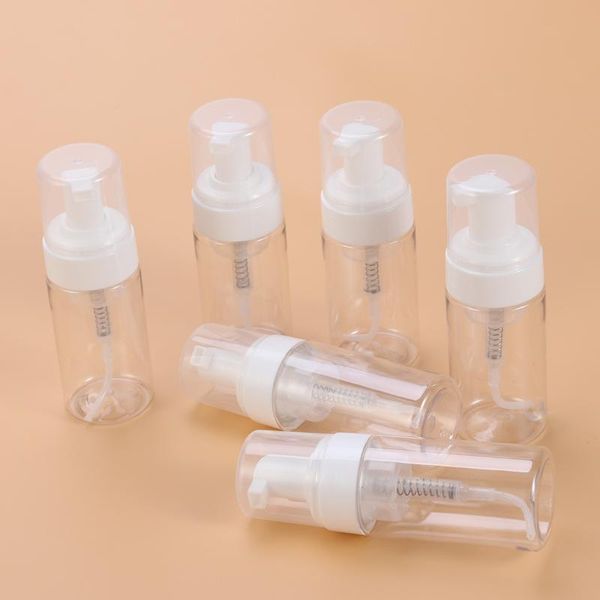 

storage bottles & jars 6pcs 100ml plastic pump bottle foaming cosmetic dispenser for shampoos facial cleanser liquid soap (transparent)