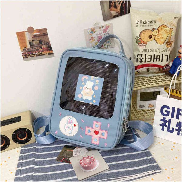 Cute Game Console Design Lolita Girls Borsa a tracolla Fashion Nylon Zaini Casual Ladies 3 Way Ita Bag New Student School Bag Y1105