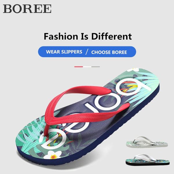 

slippers boree summer men flip flops beach shoes for non-slip casual outdoor light male sandals home zapatos hombre, Black