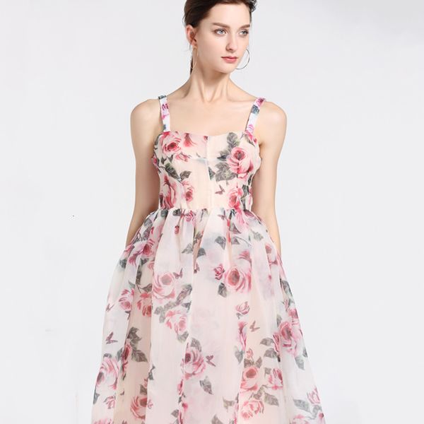 

floral square female backless tunic high waist draped printed a line midi beach es summer fashion sweet clothing, Black;gray