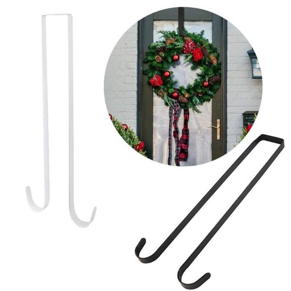 

hangers & racks 1 pcs metal wreath hooks over door hook kitchen cabinets clothes hanger anti-deform front doors garland decorative accessori