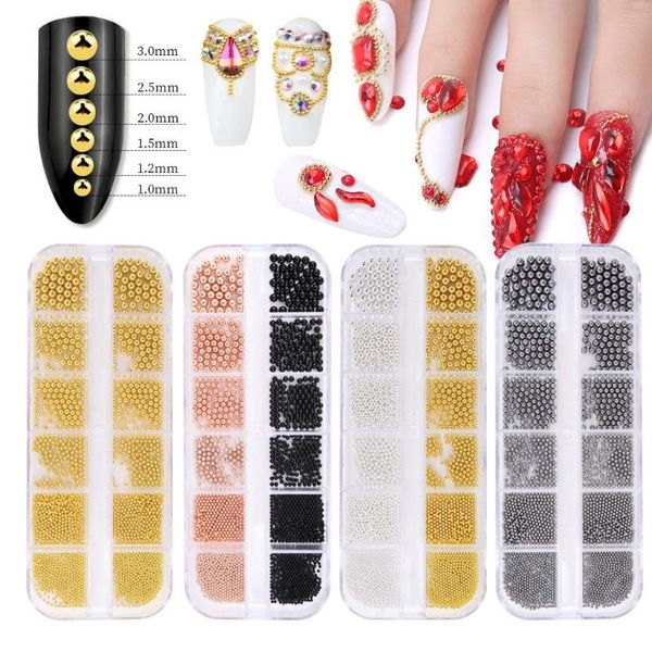 

nail art kits gxmc caviar beads mixed sizes mini metal micro balls accessories charms diy decoration for women manicure