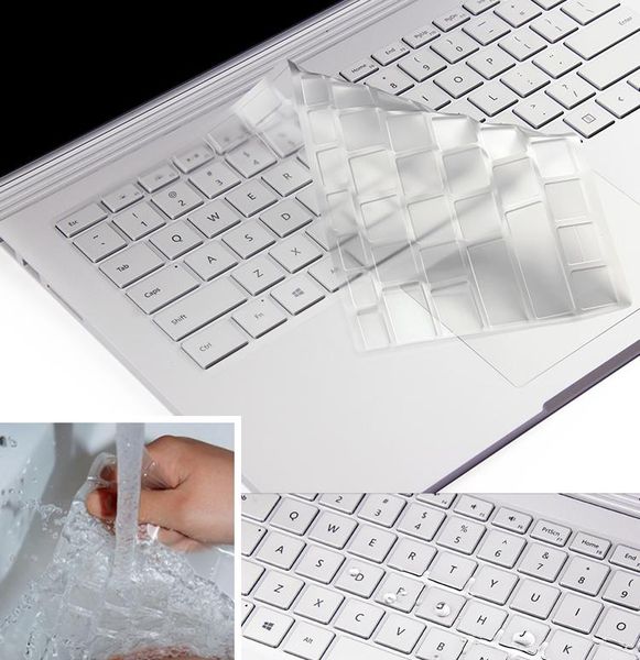 

keyboard covers xskn for surface pro 6, 5, 4, 3, lapbook 1 2 ultra slim clear tpu cover skin