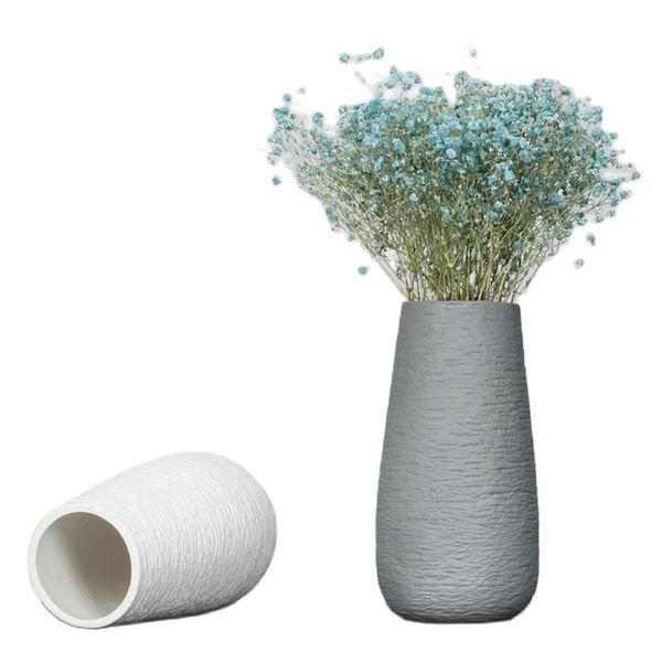 

vases gray white ceramic vase decoration home nordic minimalist flower modern decor living room household gifts