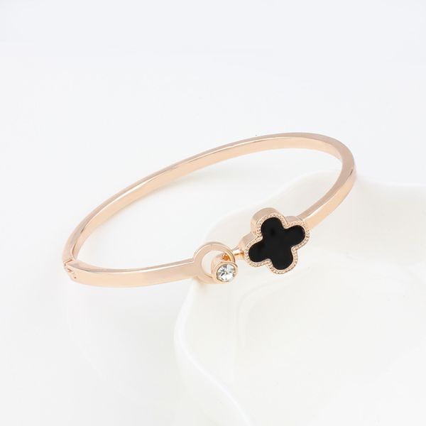 

hand catenary korean version simple classic clover bracelet rose gold bracelet women's jewelry, Golden;silver