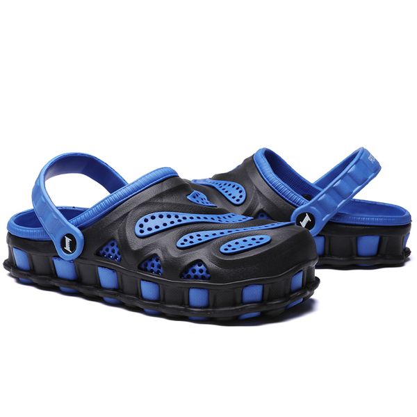 

mens womens sports trainer big size cross-border 2021 summer sandals slippers hole shoes beach shoe korean and slipper baotou casual sandal, Black