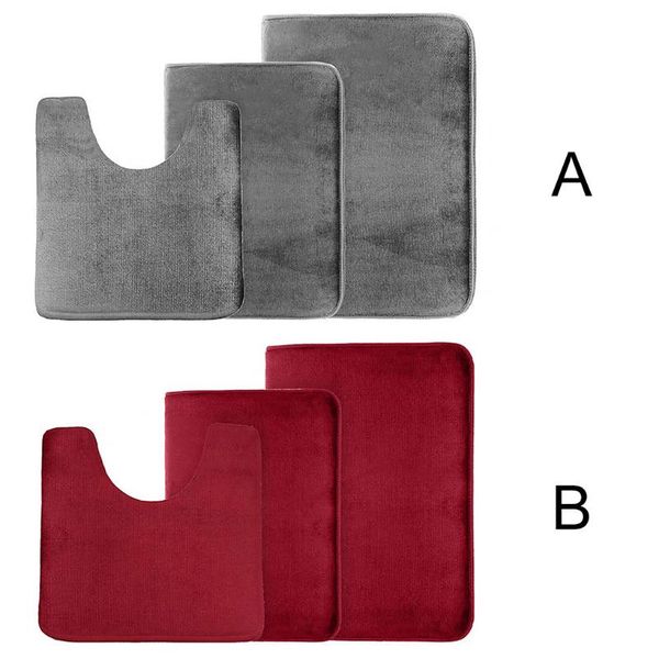 

bath mats 3pcs bathroom area rug water absorbent mat soft cotton anti-slip floor pad small carpet