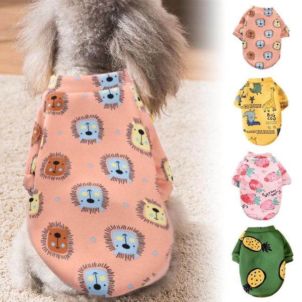 

print small dog hoodie coat winter warm pet clothes for chihuahua shih tzu sweatshirt puppy cat pullover dogs pets clothing apparel