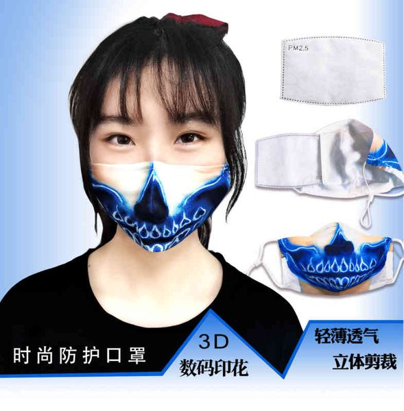 

digital cotton dustproof and breathable daily protection mask printing pattern mouth