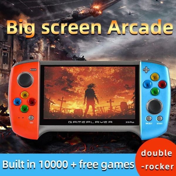

dual rocker handheld game console 5.1 inch large screen portable retro mini video palyer built-in 10000 players