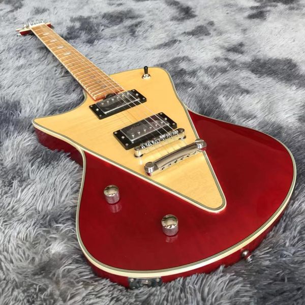

custom 2021 left handed music person electric guitar quality maple mm in red