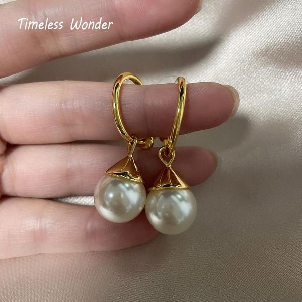 

hoop & huggie timeless wonder glam faux pearl geo hoops earrings women statement jewellry ins trendy boho designer party goth emo luxury 138, Golden;silver
