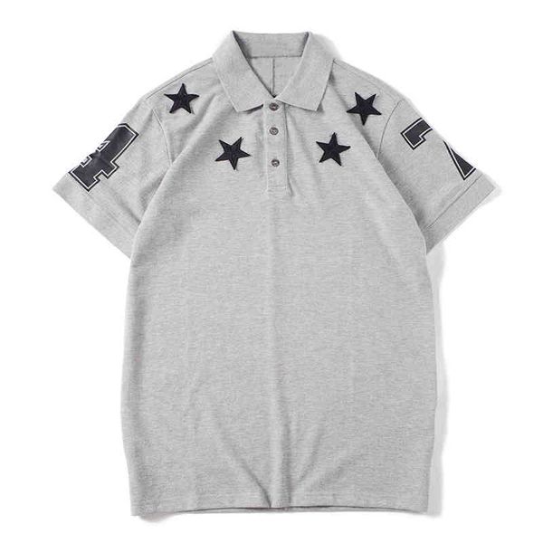 

mens arrival t shirts fashion men women star pattern print stylist tees size s-xxl, White;black
