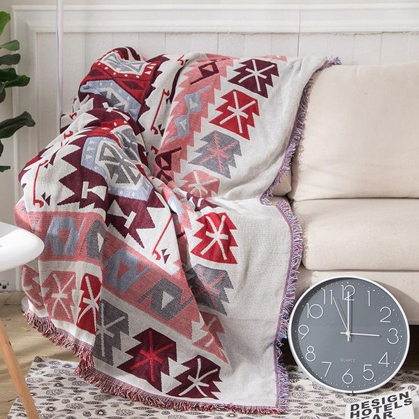 

table cloth home deco knitting sofa cover anti-slip cotton towel blanket