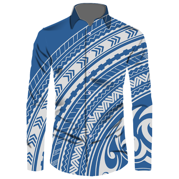 

men's casual shirts fashion mens indigenous painting art polynesian print fabrics design bonfire party costumes custom printing, White;black