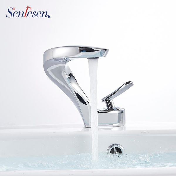 

senlesen basin faucet black bathroom mixer tap deck mounted sink and cold water faucets