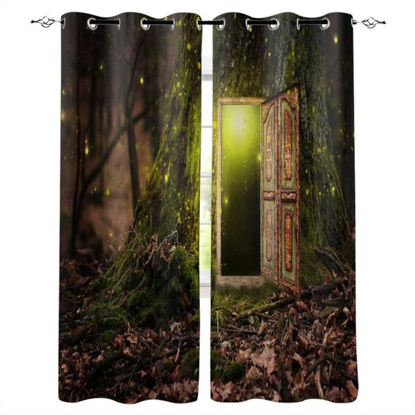 

iron gate dream beautiful forest window curtains home decor living room curtain kitchen draperies for bedroom & drapes