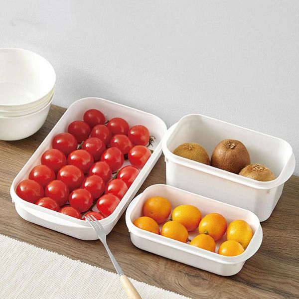 

refrigerator fresh box vegetable fruit sealed storage container with lid plastic fridge multi capacity organizer case bottles & ja jars