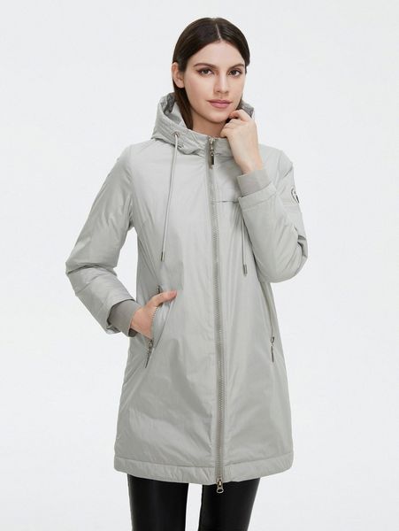 

gasman patched detail drawstring hooded winter coat g5on#, Black