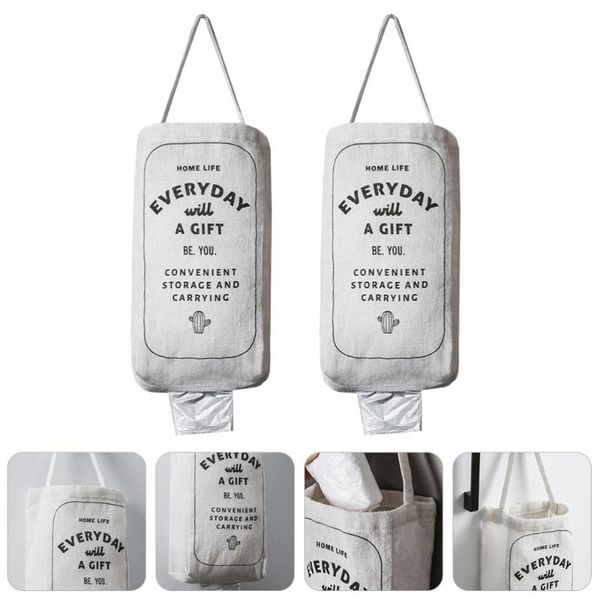 

pcs wear-resistant storage bags hanging pouches durable grocery (white)