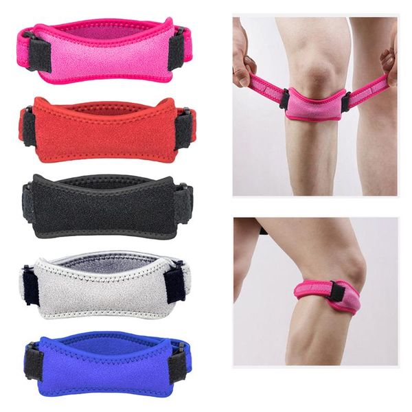 

adjustable knee support brace patella sleeve wrap cap stabilizer sport outdoor running basketball harm prevent dropship elbow & pads, Black;gray