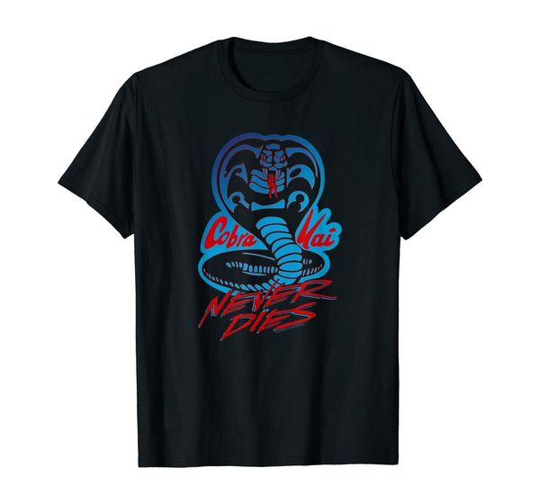 

cobra kai never dies cobra logo t-shirt size s-5xl, White;black
