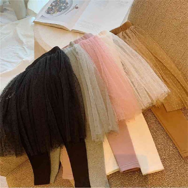 

spring arrial girls fashion princess leggings with skirts kids pants 210528, Blue