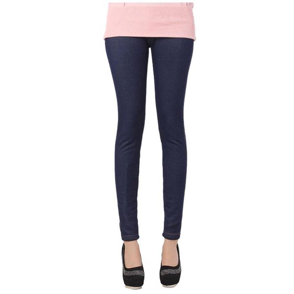 

women's pants & capris women large size plus velvet black and blue color 2021 autumn winter stretch slim leggings for lady#g30, Black;white