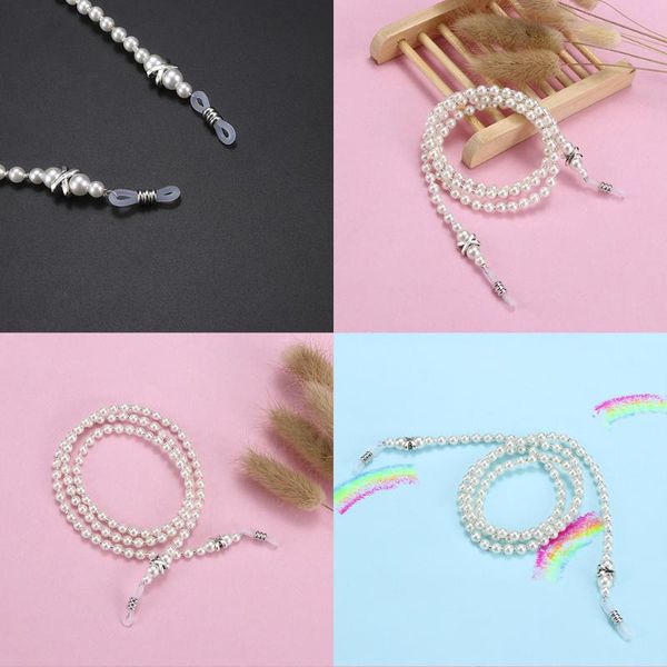 

sunglasses cases & bags 1pc fashion glasses rope women's vintage practical reading chain imitation pearl handmade eyeglass