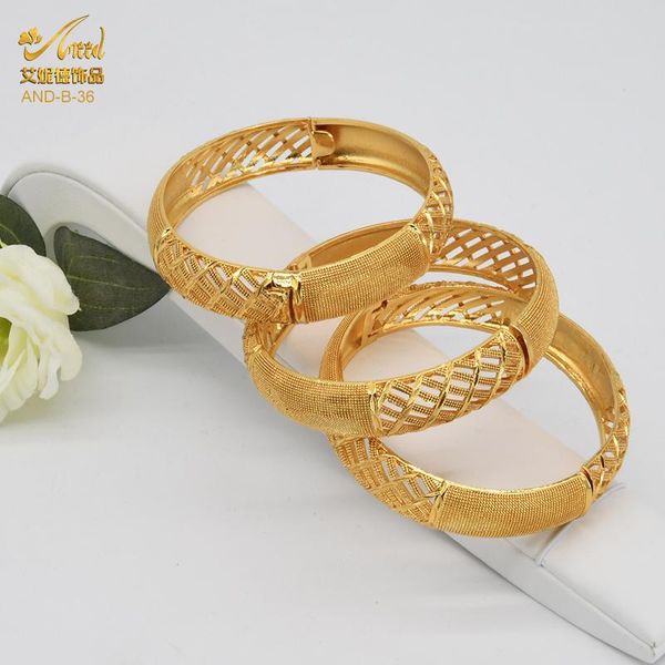 Gioielli Dubai Braccialetti Bracciale africano in oro puro Braccialetti all'ingrosso Designer di gioielli in rame Matrimonio Bracciale hawaiano di lusso