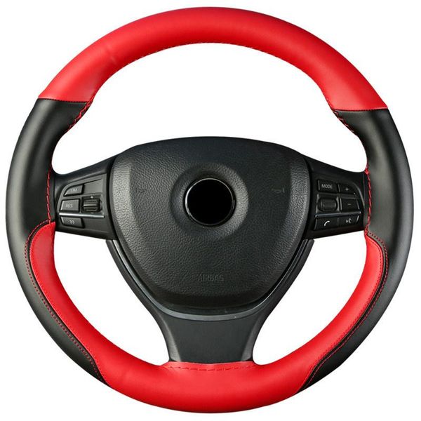 

steering wheel covers diy hand-stitched super fiber leather cover universal 38cm car interior accessories handle gloves