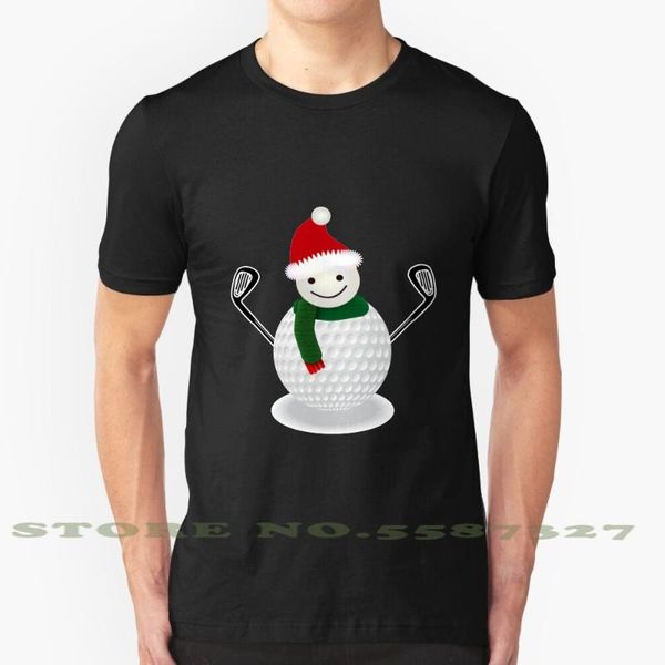 

men's t-shirts golf ball snowman funny christmas t shirt lover graphic custom tshirt golfer club, White;black