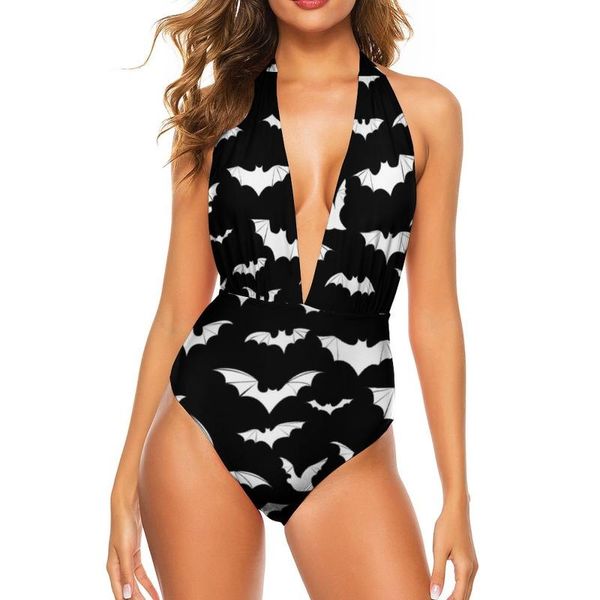 

one-piece suits gothic swimsuit whole 1 piece swimwear big chest funny swim bathing suit
