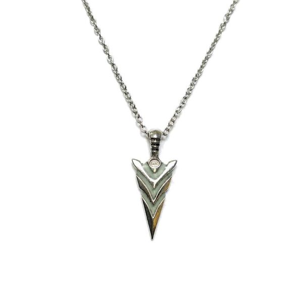 

chains minimalist luminous glowing arrowhead blade sword pendant necklace party favors, Silver