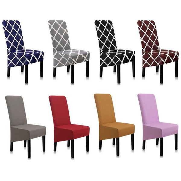 

dining chair covers solid color for chairs spandex stretch universal a45010