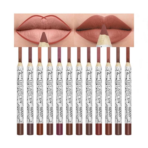

lip pencils 12-color lipstick pen liner packaged combination matte fog surface waterproof does not wear pencil makeup
