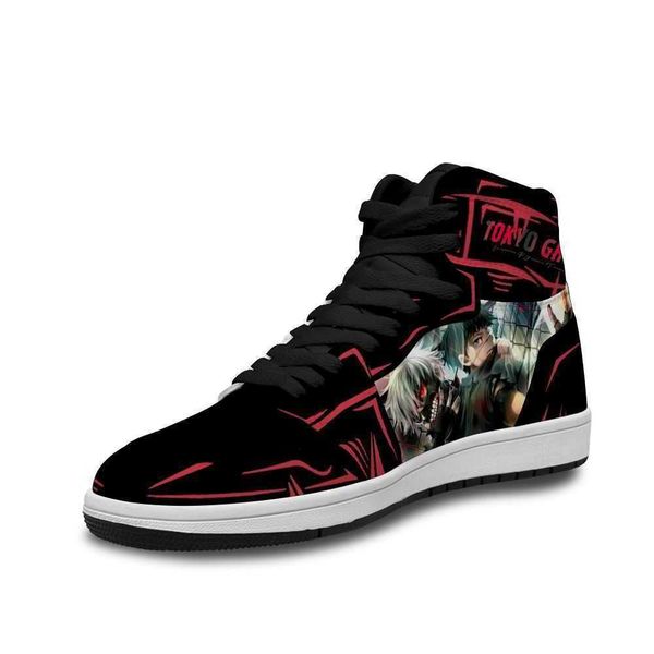 

2021 tokyo ghoul leather basketball shoes ins for women's soft breathable sneakers