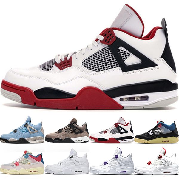 

designer 4s men basketball shoes 4 white oreo university blue fire red guava ice black cat chaussures mens trainers sports sneaker size 7-13