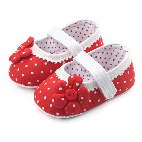 

first walkers 2021 baby summer shoes born toddler boy girl flower anti-slip sole crib shoe polka dot casual