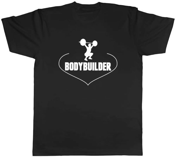 

love bodybuilder mens t-shirt tee, White;black