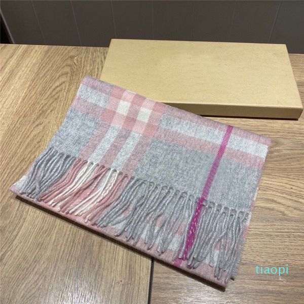 

fashion classic plaid scarf women's shawl scarves with gift box 8 colors 71023b, Blue;gray