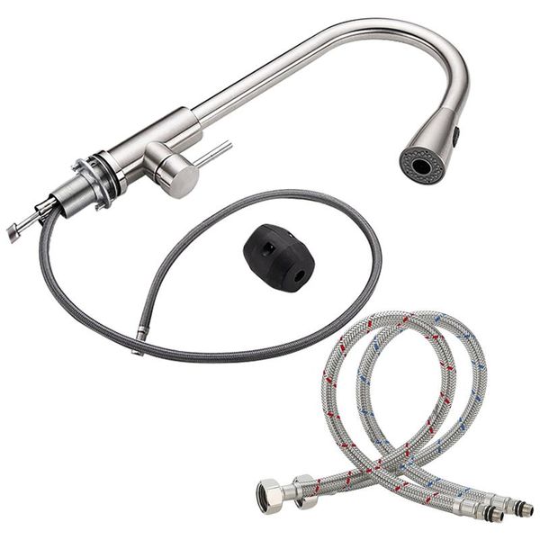 

bathroom basin extractable faucet flexible pipe kit cold water tap salon washing hair spouter kitchen sink sprayer faucets